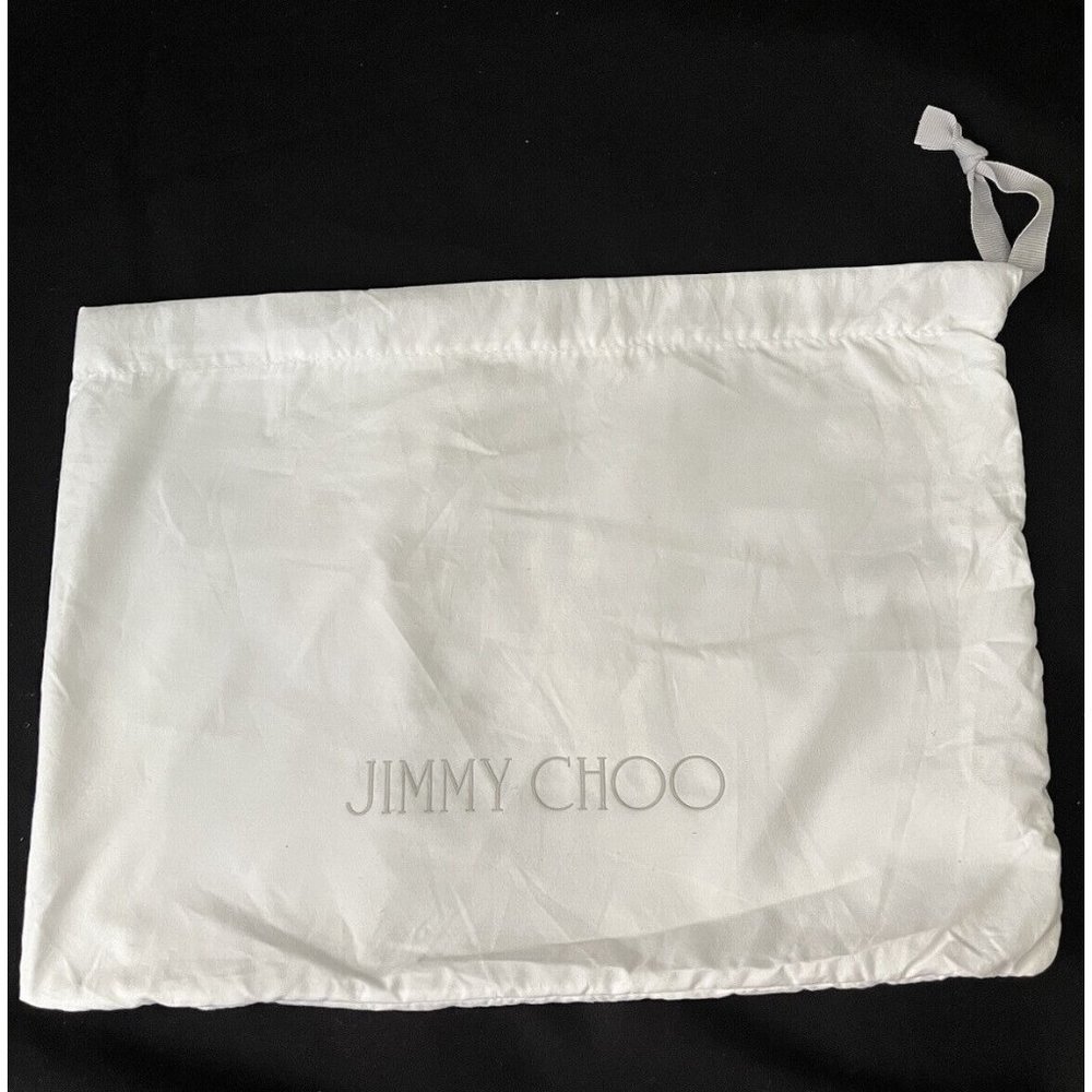 Jimmy Choo Storage Drawstring Dust Bag Cover Pouch White 15.5" X 11"